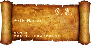 Volf Marcell névjegykártya